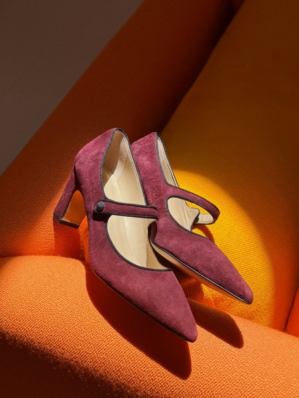 J McLaughlin Katie Suede Pumps - Burgundy NEW